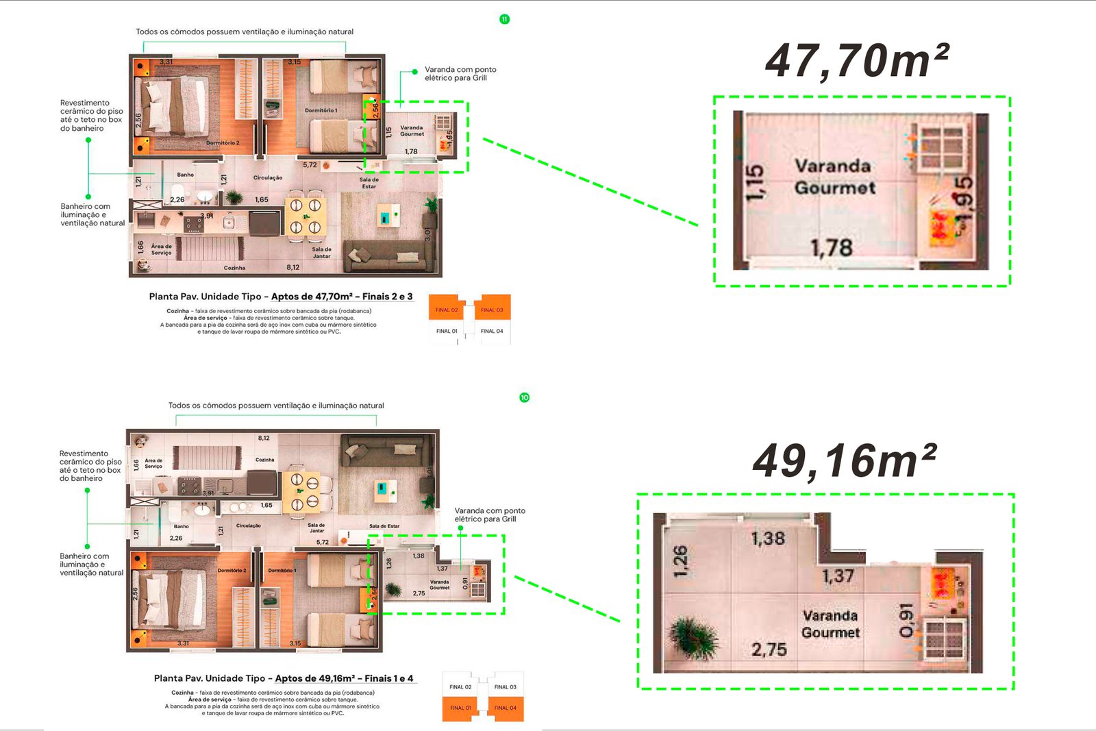 metros quadrados 49m²